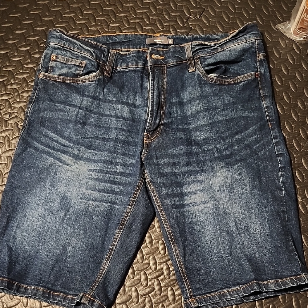 ⭐ Mountain Ridge Mens Jean Shorts Size 36 Denim Casual